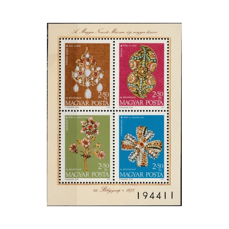 Hungary stamps (1973) for sale. Jewellery (jewelry)