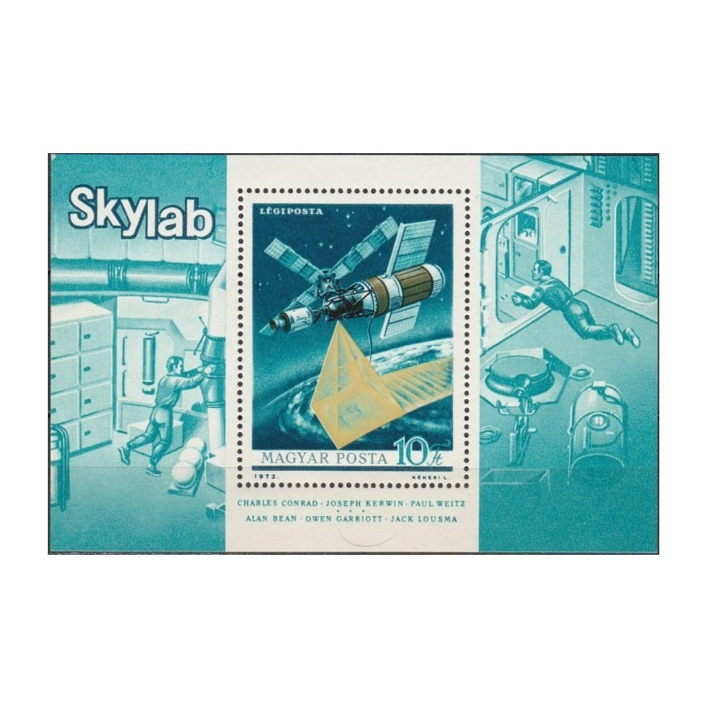 Vengrijos pašto ženklai (1973). Skylab stotis