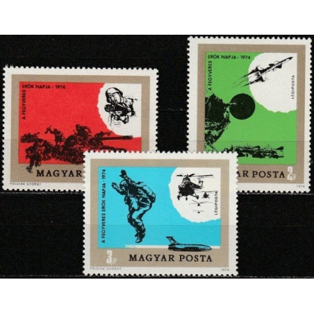 Vengrijos pašto ženklai (1974). Kariuomenė