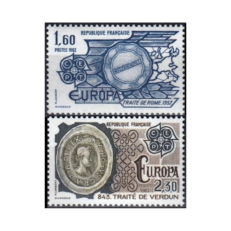 Prancūzijos pašto ženklai (1982). Istoriniai įvykiai