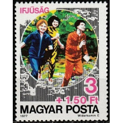 Vengrijos pašto ženklai (1977). Jaunimo sportas