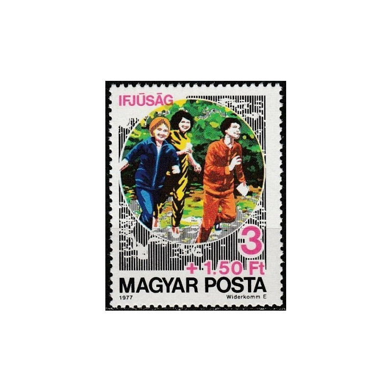 Vengrijos pašto ženklai (1977). Jaunimo sportas