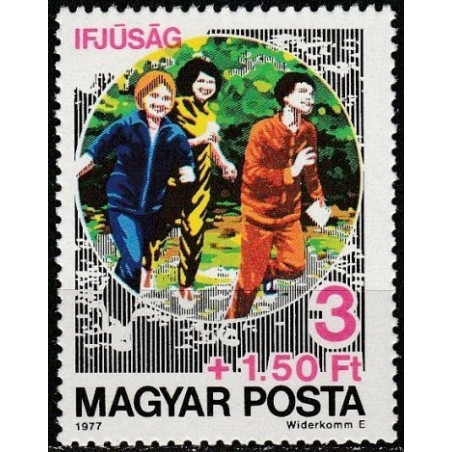 Vengrijos pašto ženklai (1977). Jaunimo sportas