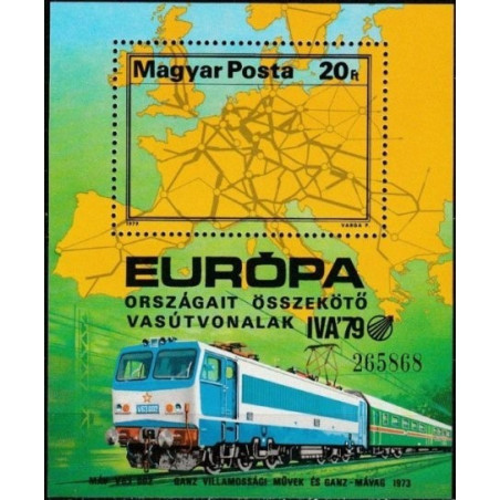 Hungary stamps (1979) for sale. Rail transport in Europe