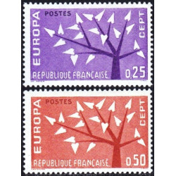 Prancūzijos pašto ženklai (1962) - Fantastiškos Europa ženklų kainos‎