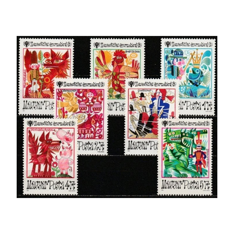 Vengrijos pašto ženklai (1979). Tarptautiniai vaiko metai (pasakos)