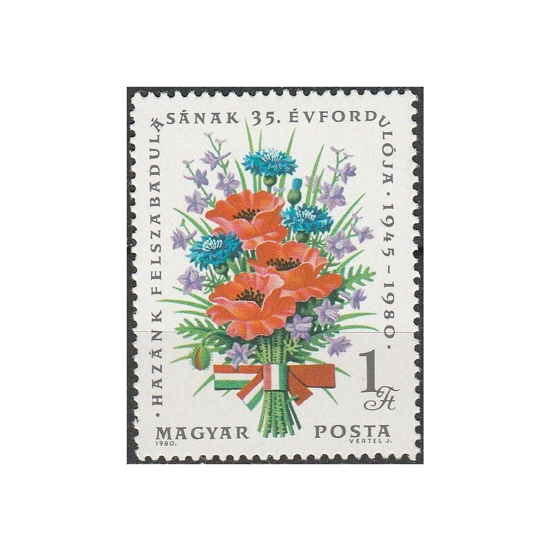 Vengrijos pašto ženklai (1980). Pergalės sukaktis